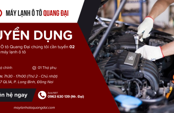 Garage Quang Đại Tuyển dụng 02 Thợ sửa điện lạnh Ô Tô