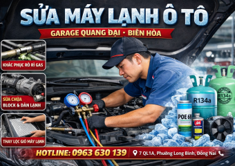 Sửa máy lạnh ô tô bị xì gas